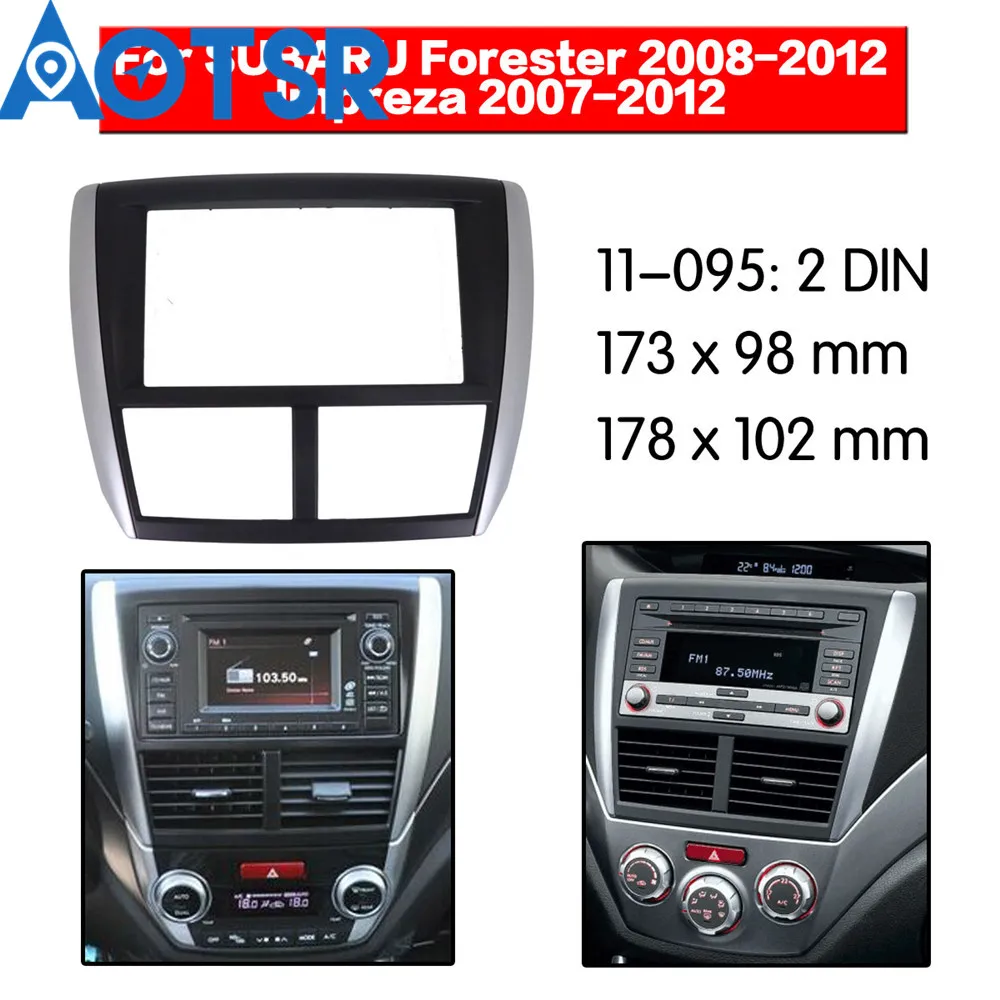 2 DIN Автомобильная Радио панель для Subaru Forester 2008-2012 Impreza 2007-2012 стерео панель Dash CD отделка установочный комплект DVD CD ABS