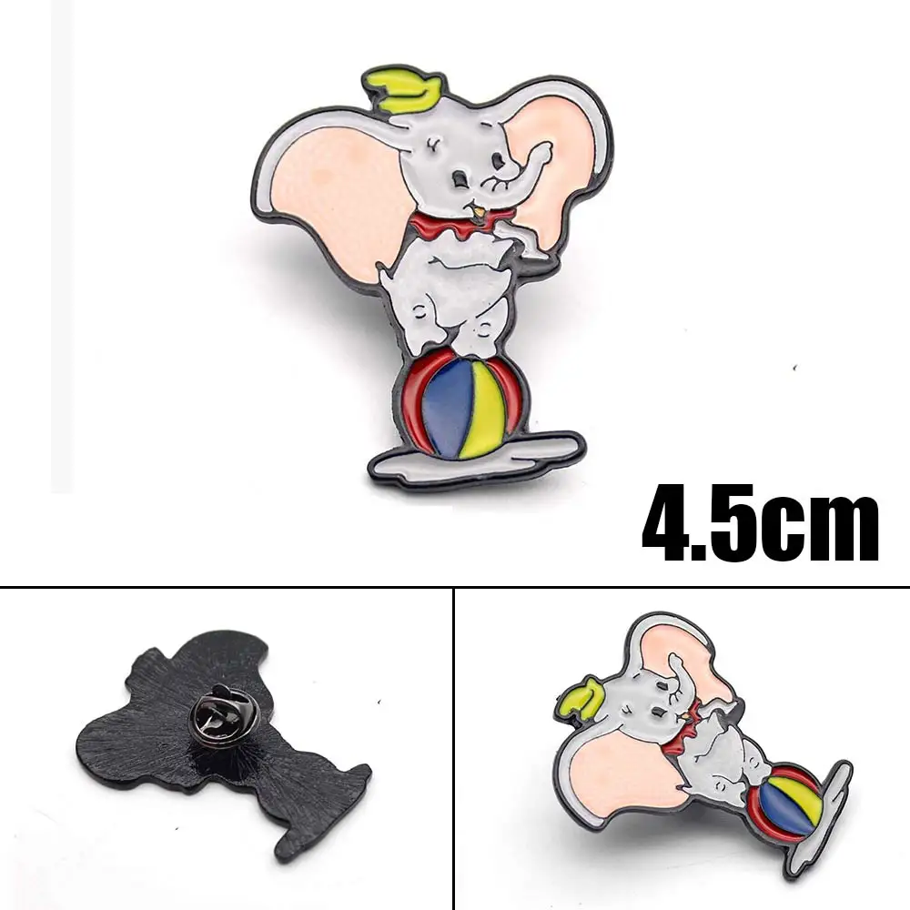 Мультфильм Аниме Dumbo милый слон металлический значок твердая эмаль брошка на