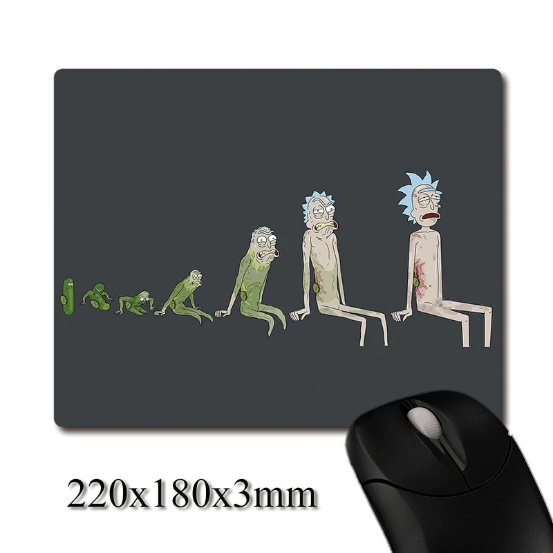 

Pickle rick little rick transfer process CG of crazy rick and morty printed Heavy weaving rubber mouse pad Coaster Party gifts