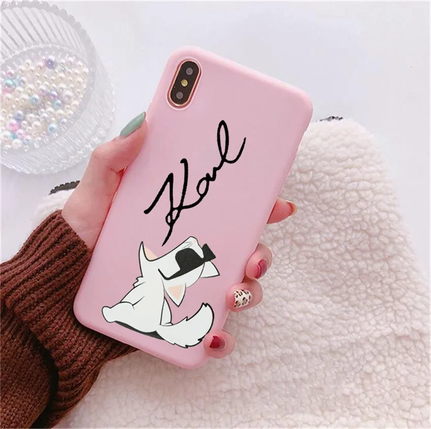 

Fashion Karl Lagerfeld Fitted Case For iPhone 7 XS MAX X XR 6 6s 8 Plus Funny TPU Soft Phone Cover For iPhone X XR cases