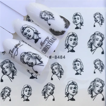

YWK 2020 New Designs Rabbit/Cat/Flower/Character Designs Nail Sticker Water Transfer Nail Art Decals
