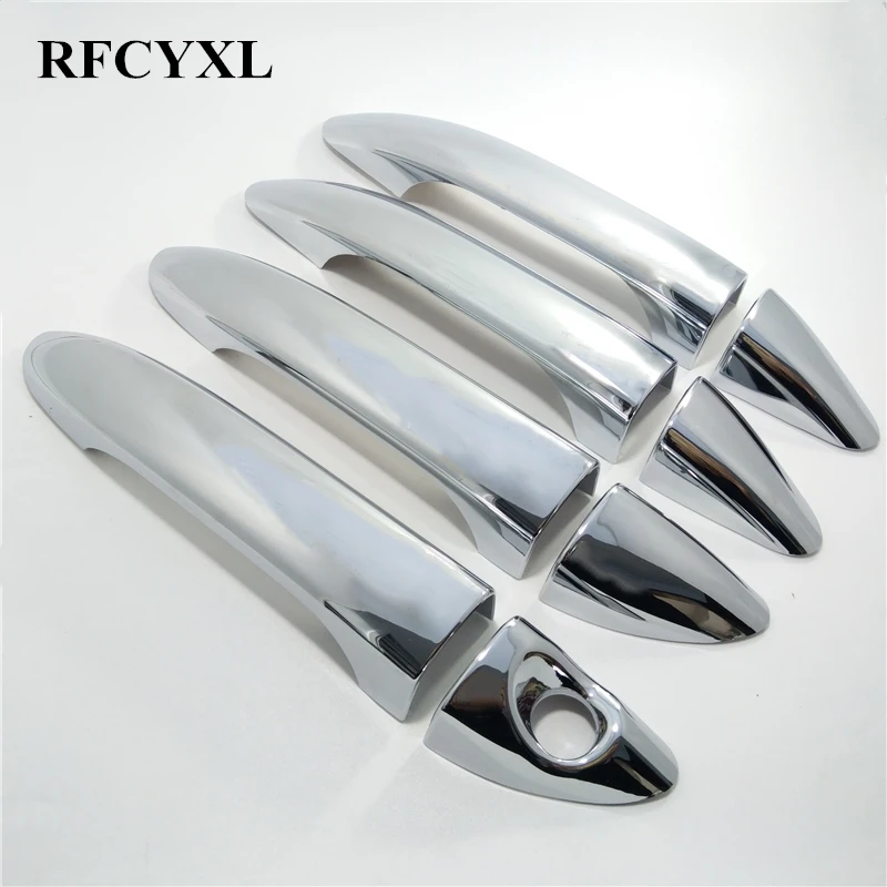 

Chrome Car Door Handle Cover Trim Cap For Hyundai i10 Grand i10X 2014 - 2018 Xcent Car Styling Stickers Auto Accessories
