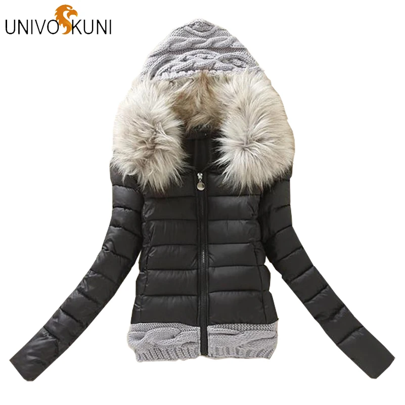 UNIVOS KUNI 2018 Autumn Winter Women Jacket Coat Knitting
