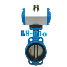 DN40 пневматический клапан бабочка межфланцевый клапан пневматический мягкий герметичный Дроссельный клапан