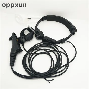 

OPPXUN Black telescopic throat control finger air guide headset for Motorola Radio APX6000 DP4601 XiR P8268 8200 walkie talkie