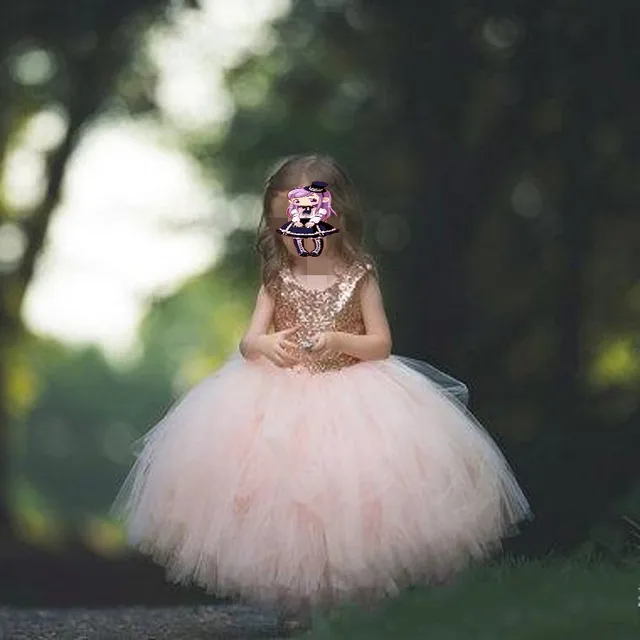 blush tutu flower girl dresses