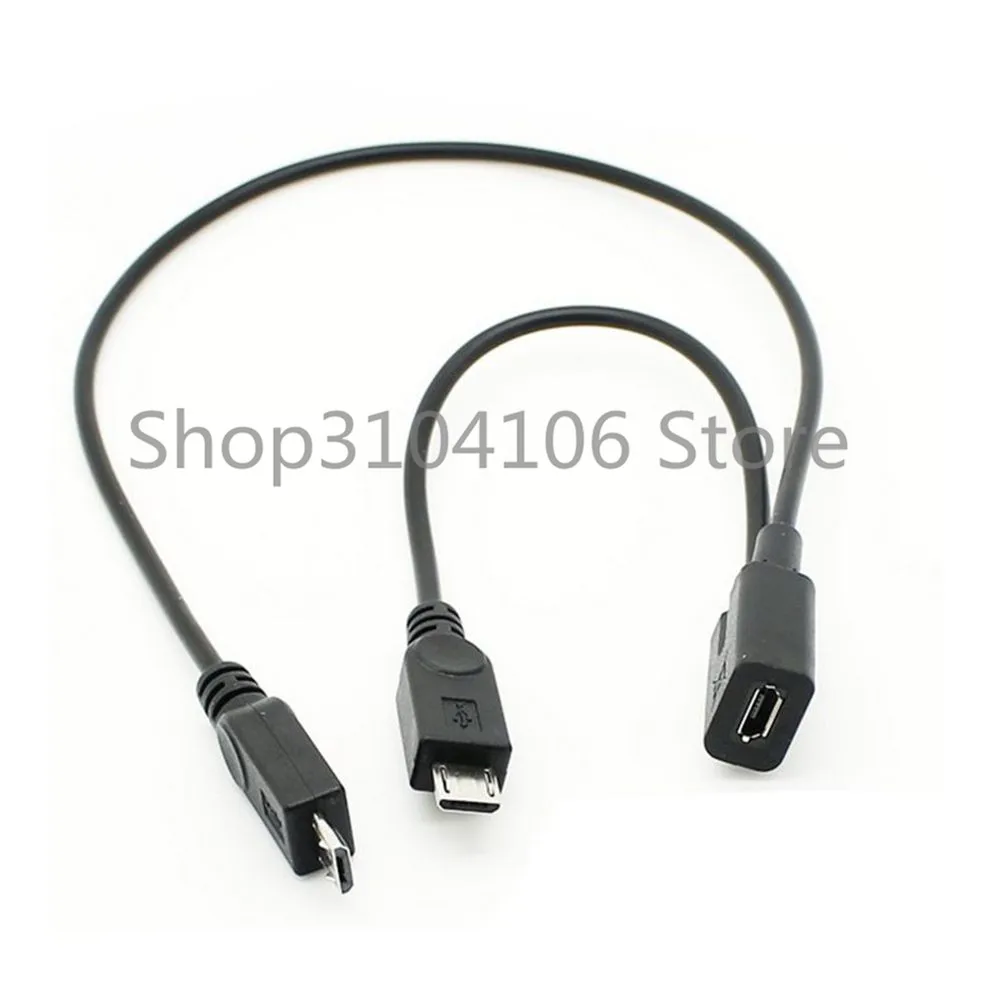 Micro USB Женский 1 до 2 Micro USB Мужской Splitter Extension Кабель зарядного устройства