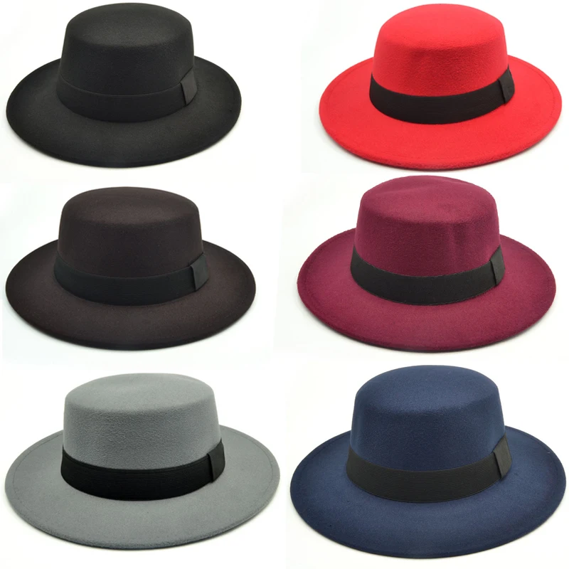 

Brand OZyc Winter Autumn Imitation Woolen Women Men Ladies Fedoras Top Jazz Hat European American Round Caps Bowler Hats