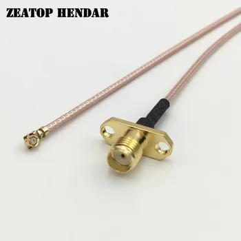 

50Pcs IPX U.fl IPEX to SMA Female 2 hole Flange Mount Panel Jack RG178 Coax Pigtail Cable Connector 5CM 10CM 15CM 20CM 30CM 50CM