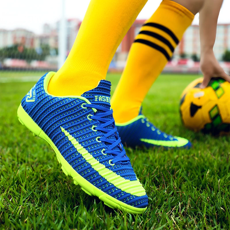 Сетчатые мужские футбольные бутсы для женщин; Chaussures De football Homme; кроссовки для мальчиков; детские футбольные бутсы; футбольная обувь для детей