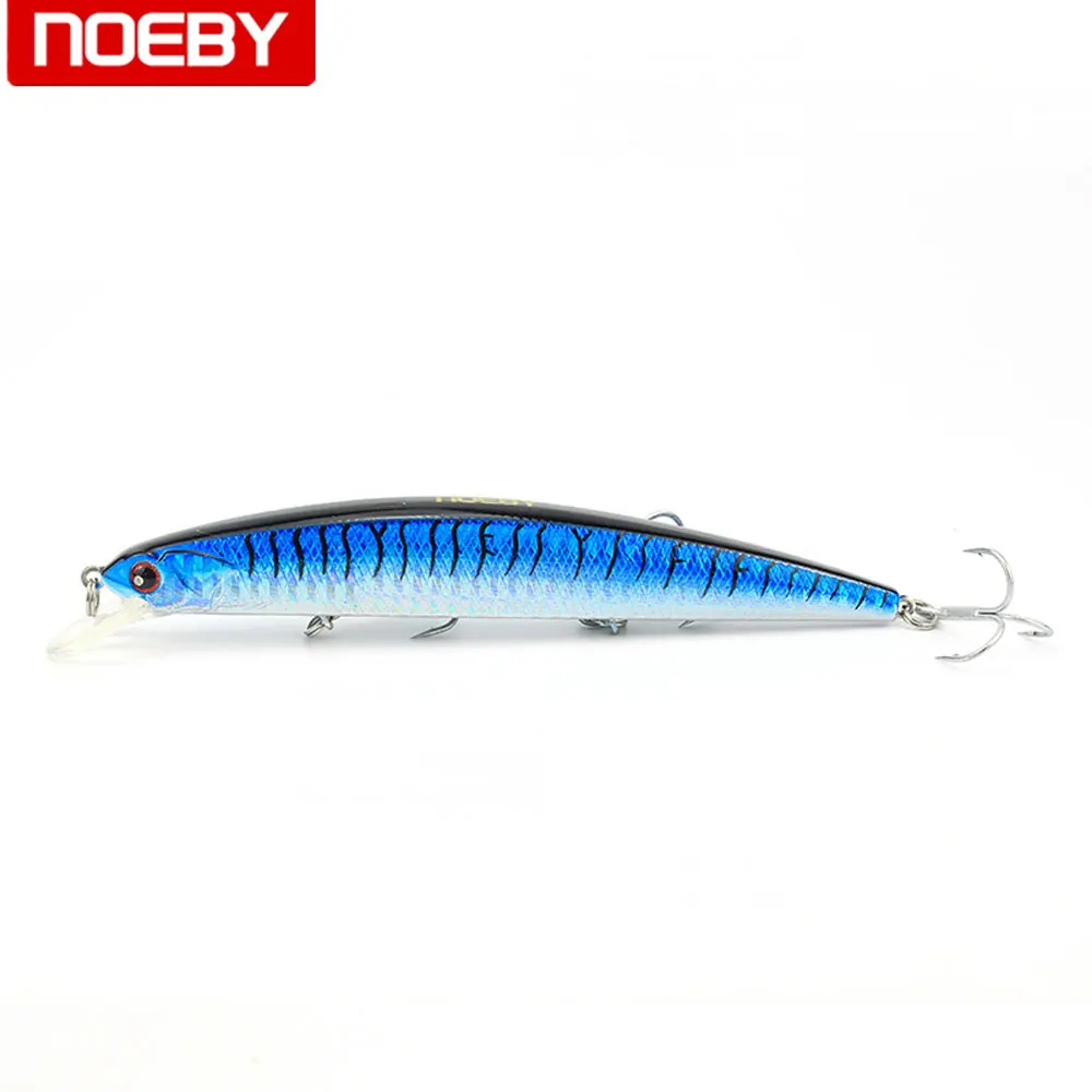 NOEBY 13cm/19.5g Minnow Hard Lure Bass Pike Carp Walleye Trout Plastic