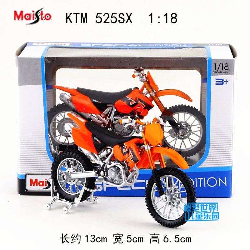 

1:18 Alloy motorcycle model,high simulation metal KTM 525SX cross-country toys,free shipping