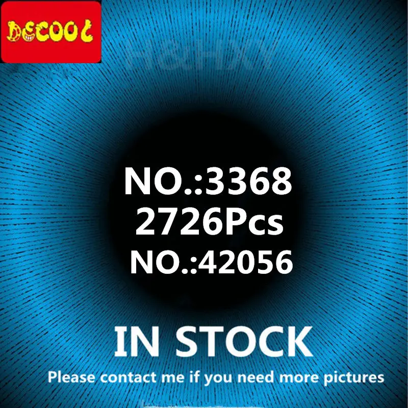 

DHL DECOOL IN STOCK 2726PCS 3368 technic series Car Model Building Kits Blocks Toys Bricks Electroplated tire 42056 20001
