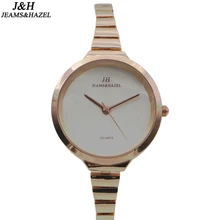 De Moda de lujo señora slim marca dw reloj de cuarzo para mujer reloj de pulsera de oro relojes de pulsera de acero inoxidable reloj fino JH