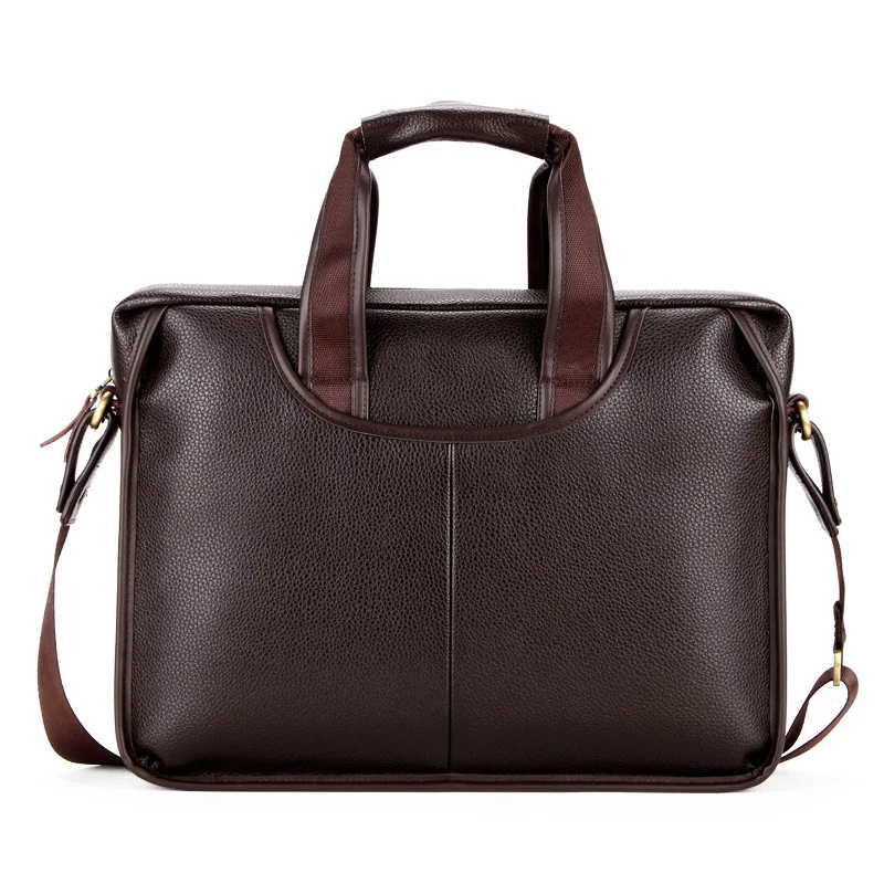 

Men Business Briefcase Leather PU Large Capacity Laptop office Leather Bags for Men Vintage Messenger Bags Briefcase Male