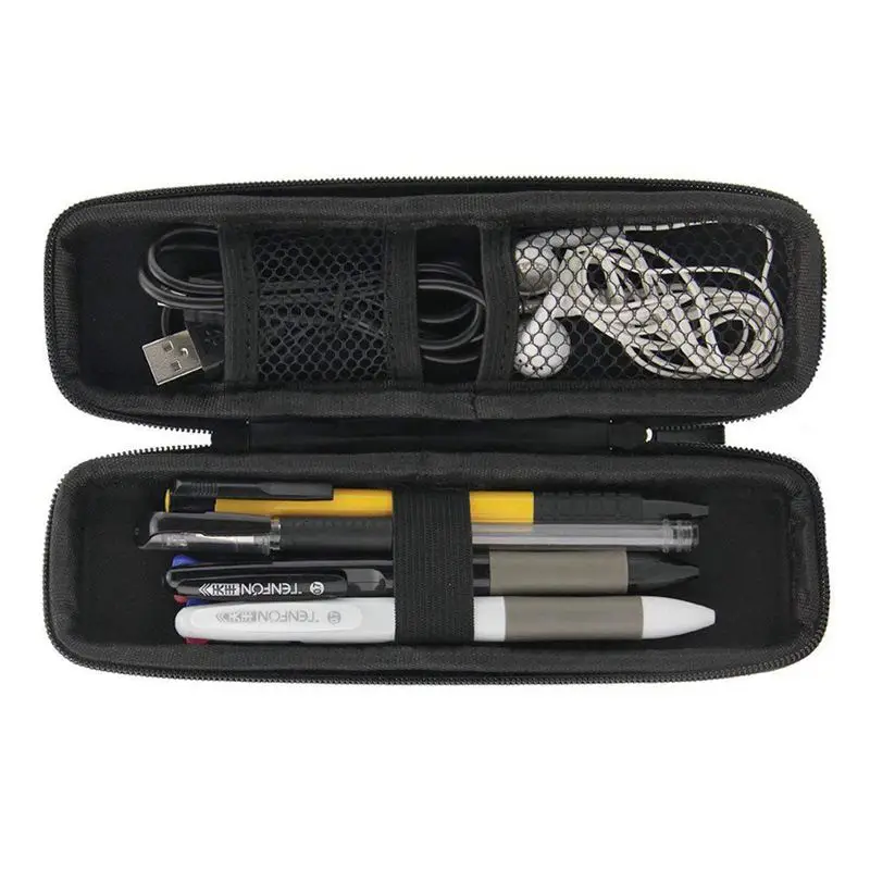 Жесткий корпус черный EVA наушники/ручка чехол, защитная коробка для переноски сумка Контейнер для хранения для ручки/шариковой ручки/стилуса