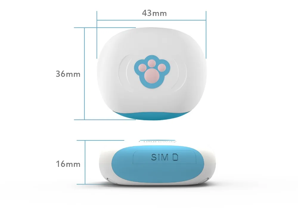 Smart MiNi Pet gps LBS следящее устройство ошейник водонепроницаемый IP67 для собаки кошки gps LBS SMS позиционирование Geo-Fence трековые устройства