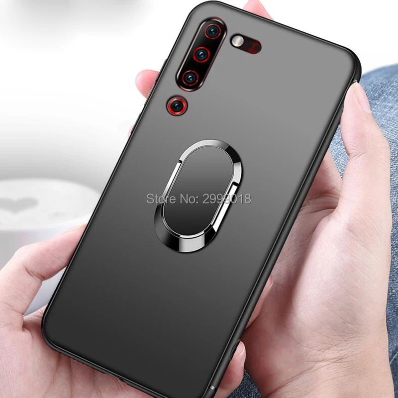 Чехол для Lenovo Z6 Pro мягкий магнитный автомобильный чехол с кольцом на палец Z6pro L78051
