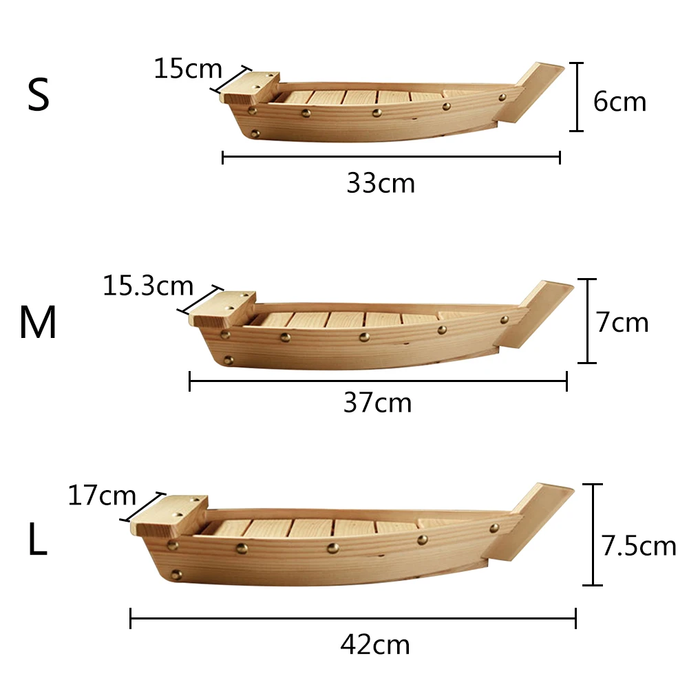 Деревянный простой в форме лодки тарелка сосна творческий японский стиль суши сашими тарелка кухня суши Инструменты Прочный и прочный