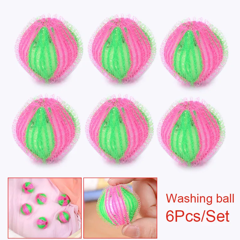 

Economical 6pcs Laundry Wash Balls Hair Removal Clothes Washing Tools Lint Fluff Grabbing Machine Cleaning ds99