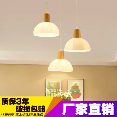 

North European style solid wood cafeteria cafe bar led light