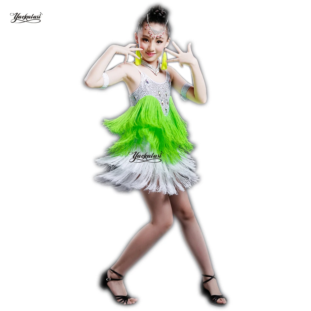 

Latin Dance Dress Girls Fringe Salsa/Ballroom/Tango/Cha Cha/Rumba/Samba/Latin Dresses For Dancing Party Princess