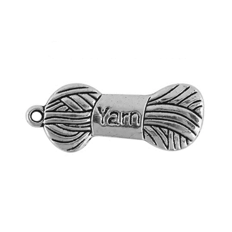 DoreenBeads цинковый сплав Подвески шар из пряжи серебряный цвет сообщения подвески