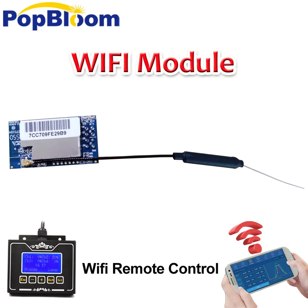 

PopBloom Smart WiFi Module led Marine Coral Reef Freshwater Aquarium Light Programmable WiFi Controller