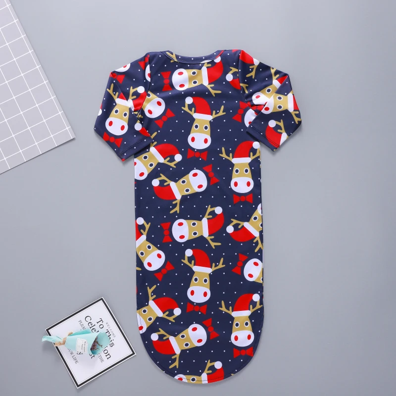 Рождество для новорожденных мальчиков и девочек Одеяло младенческой Спальный мешок для пеленания Обёрточная бумага наряды мультфильм