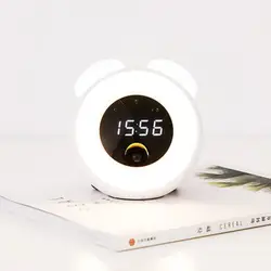 USB цифровой будильник ночник перезаряжаемый умный датчик движения Настольные часы Поддержка повтора для детей для кормящих матерей