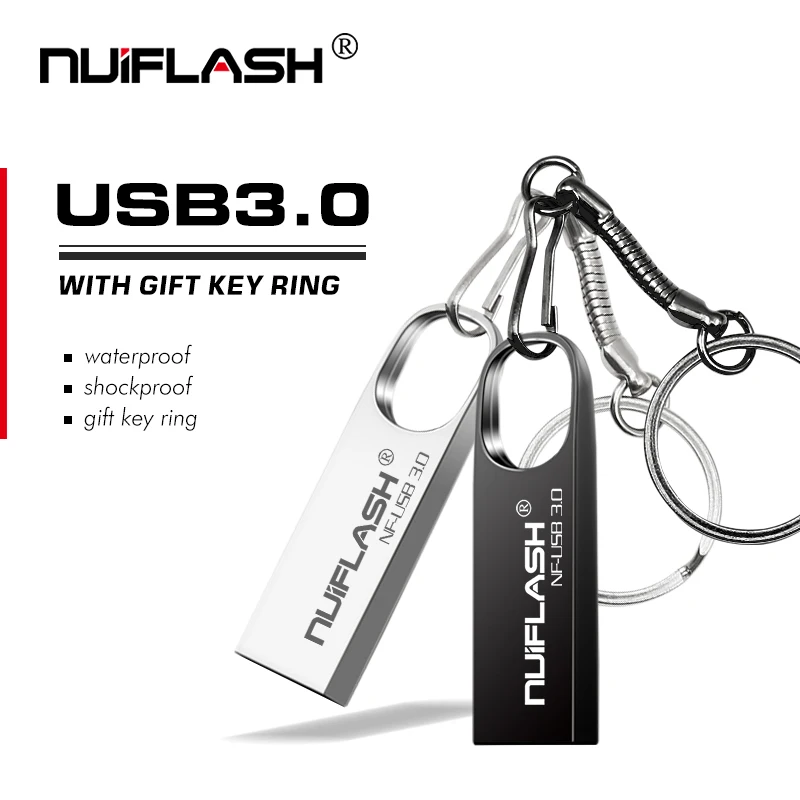 

NUIFLASH New usb flash drive high speed USB 3.0 pendrive 4gb 8gb 16gb 32gb 64gb 128GB pen drive metal flash memory stick