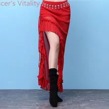 Новые Костюмы для танца живота Девушки танцуют Практикум Юбка для женщин Производительность танца живота Раффлед Перспектива Одежда для танцев