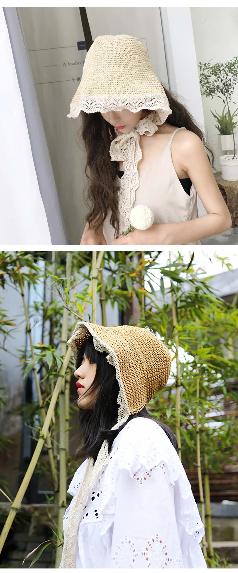 Соломенная шляпа ручной работы для родителей и ребенка, с кружевным ремешком, Солнцезащитная шляпа для детей, в форме колокольчика, шляпа для матери и дочери, Пляжная детская соломенная шляпа для путешествий