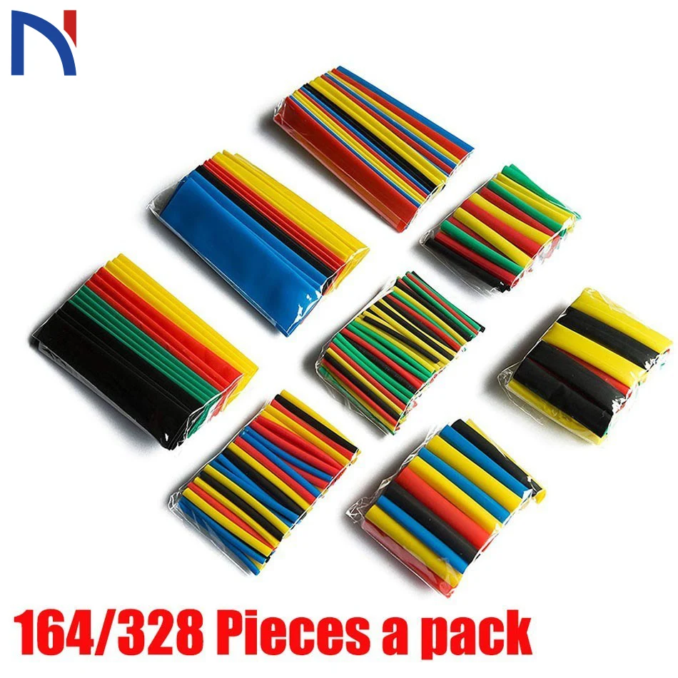 

Shrinking Heat Shrink Tube 328 Pcs Colorful 2:1 Polyolefin Tubing 164Pcs Sleeve Wrap Wire Set Tubing Wrap Sleeve Assorted 8 Size