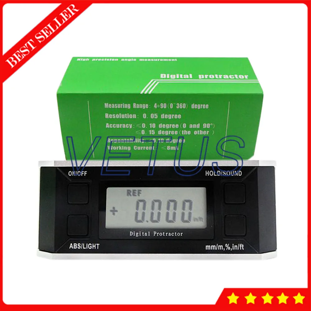  Backlight Digital Protractor 5340-90D Angle Finder Angle Gauge Electronic Inclinometer 360 Degree I