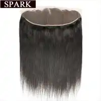Spark Peruvian Straight Hair Weaving 13x4 Lace Frontal Closure Can Make Baby Hair Ombre Human Hair Remy Lace Closure 10-20inch