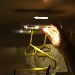 Сенсорный датчик светодио дный светодиодный ночник аккумулятор экономия под шкаф огни ванная комната шкаф лампа для самый холодный Шкаф