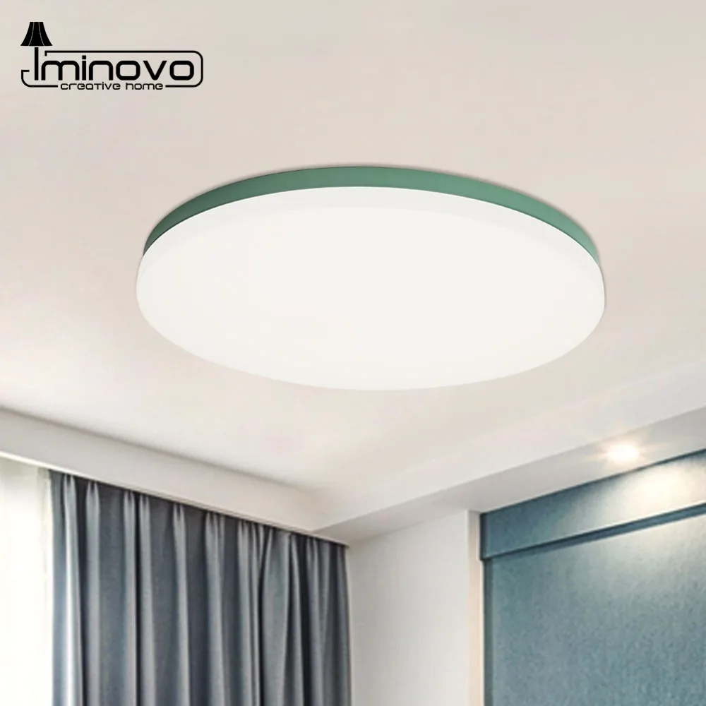 

Macaron LED Ceiling Light Modern Lamp Panel Living Room Hall Surface Mount Flush Lighting Fixture Bedroom Children Remote