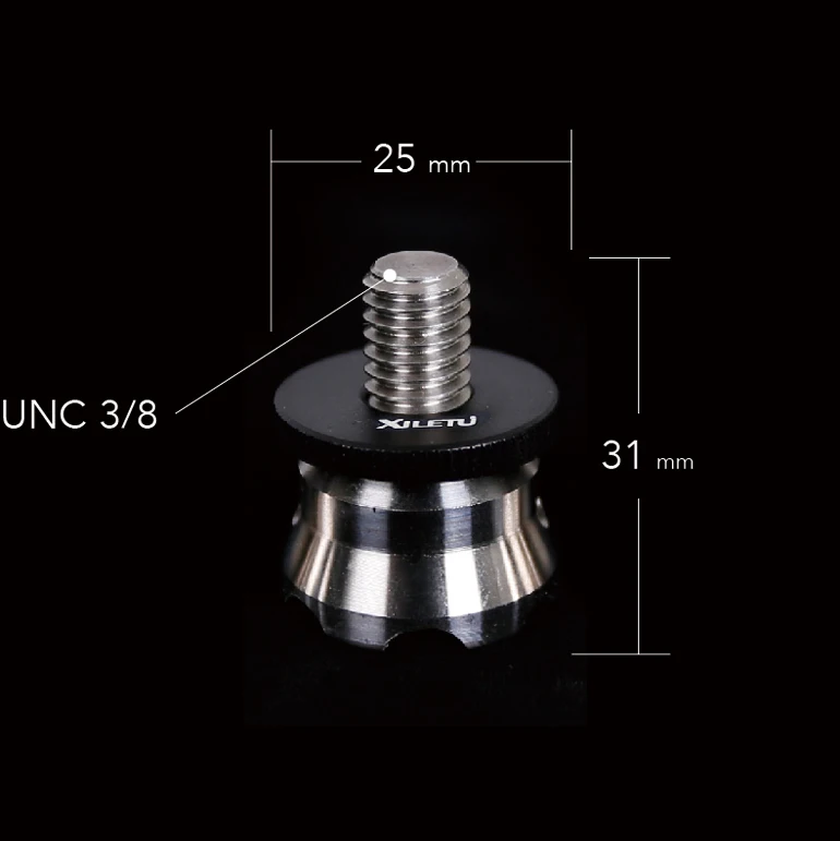 3 шт. XILETU XDS-3W 3/" дюймовый нескользящий штатив из нержавеющей стали шип для Manfrotto Gitzo RRS SIRUI BENRO