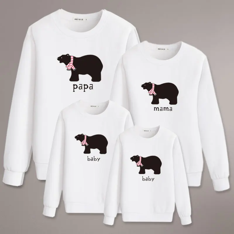 Семейные футболки; одинаковые комплекты; одежда для мамы, медведя, малыша; для папы, мамы и меня, мамы и дочки; Рождественский образ; толстовка; nmd - Цвет: color 7