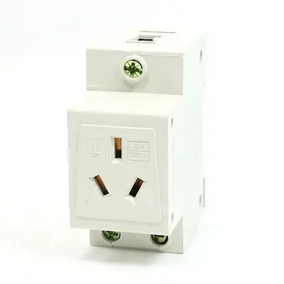 

AU Plug Quick Mounting 250VAC 10A Modular Socket for 35mm DIN Top Hat Rail