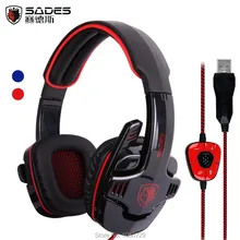 Sades 901 SA-901 SA901 USB Gaming Headset 7.1 Surround Sound Game Headphone Earphone with Microphone for PC computer Gamer