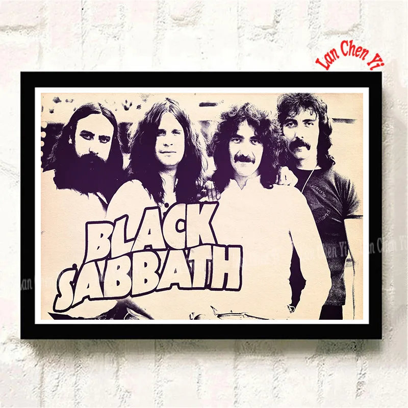 Black Sabbath музыка белая мелованная бумага настенные плакаты наклейки украшения дома хорошее качество принты - Цвет: Оранжевый