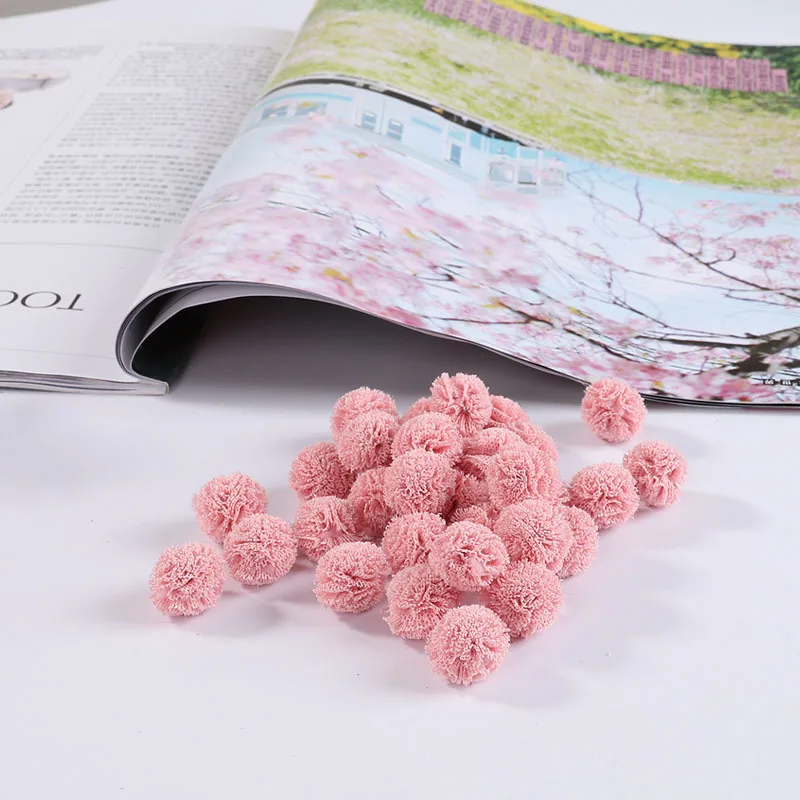 60 шт./лот 1,5 см эластичная сетка цветок мяч для детей аксессуары для волос Цветы из искусственной ткани для повязки на голову