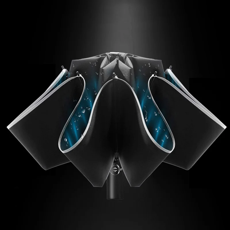 

big umbrella automatic black 190T Nylon Fabric windproof folding men's umbrella Sunny and Rainy parasol Adults beach Umbrella