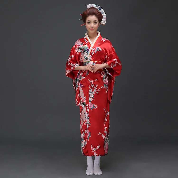 Для женщин японские кимоно костюм женский Janpanese юката Костюмы японский традиционный костюм партии Косплэй древние одежды 89