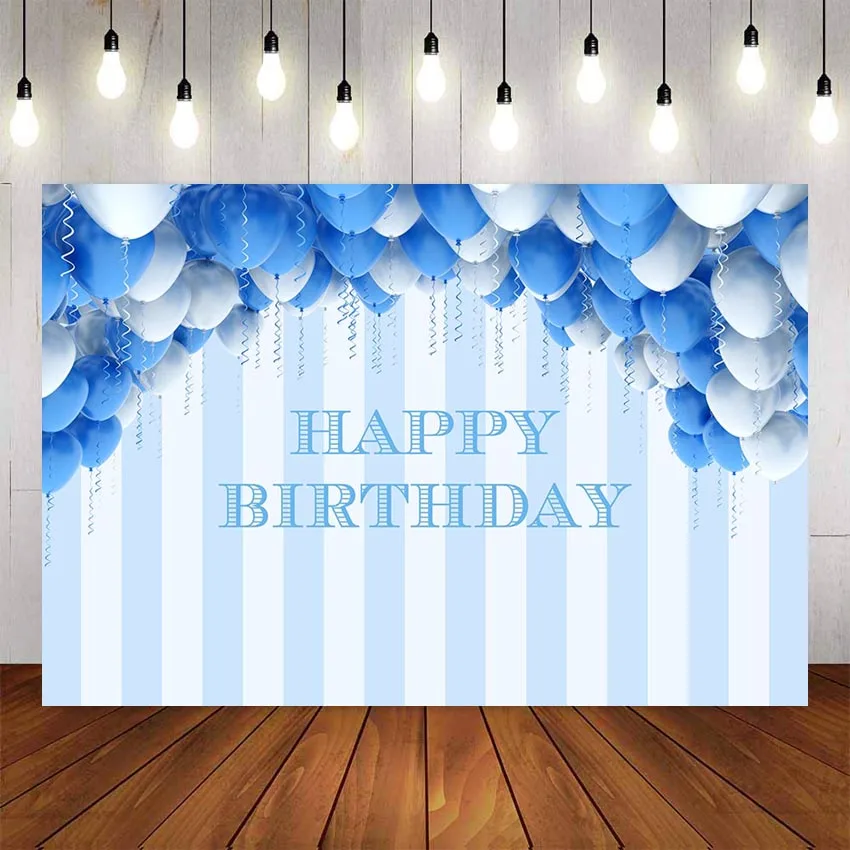 

Photography Backdrops Blue Balloon Custom Children Birthday Party Photo Background Banner Photo Studio Backdrop Photo Prop