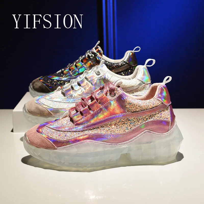 

OLOME New Fashion Spring Casual Women Flat Shoes Cross Tied Shallow Mouth Blingbling Women Sneaker Flats Shoes Woman