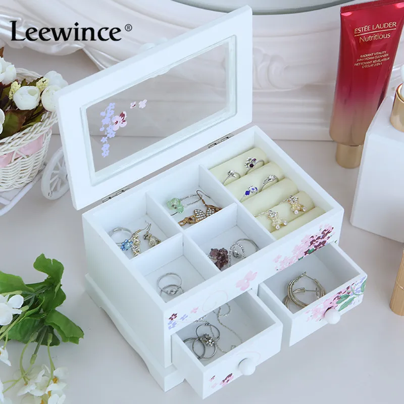Leewince Custom Jewelry Makeup Organizer E0 E1 Mdf Wooden Storage Leewince Custom Jewelry Makeup Organizer E0 E1 Mdf Wooden Storage Box Beautiful Design For Display Support Oem Odm In Bo Bins