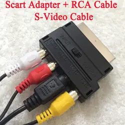 RGB scart-композитный RCA S-Video, аудио адаптер + S-Video кабель + 3 RCA 3 rca кабель